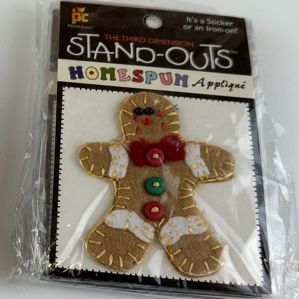ProvoCraft Stand-Outs Homespun Applique Set of 1 Gingerbread